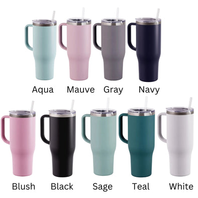 Personalized 40 oz Tumbler - Choice of Colors and Designs